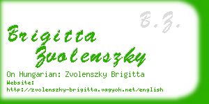 brigitta zvolenszky business card